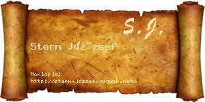 Stern József névjegykártya